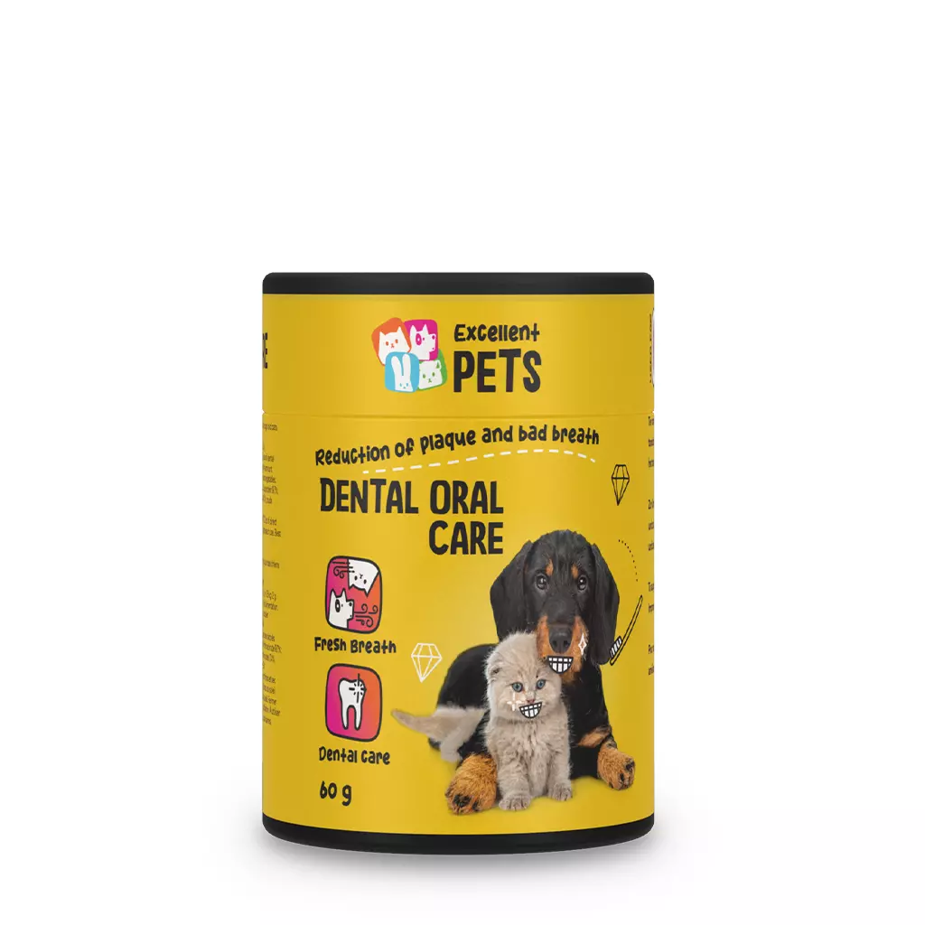 грижа за устна хигиена на кучета и котки excellent pets dental oral care 60 г - продукт
