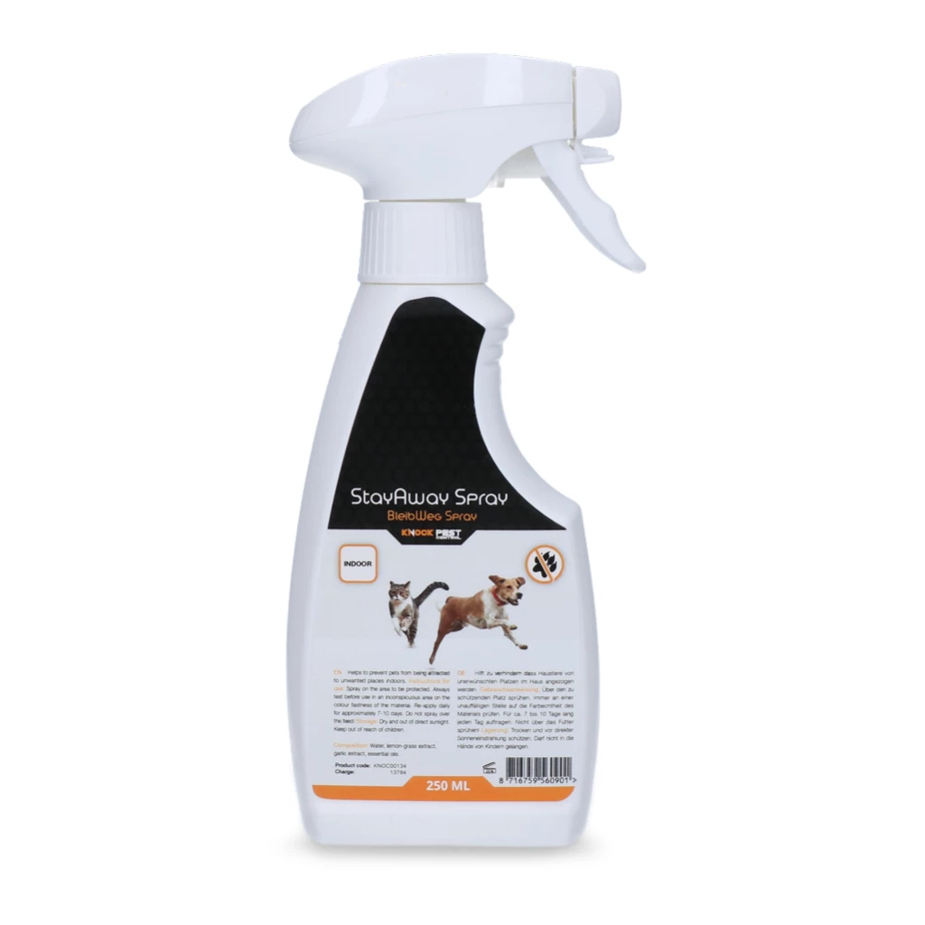 отблъскващ спрей към кучета и котки knock pest stay away knoc00134 - сника продукт гръб