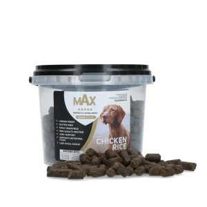 храна за възрастни кучета max adult пресовани гранули с пиле и ориз 400 г - продукт maxa025p