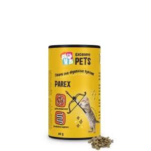 zа чревна флора и имунитет 100% натурална хранителна добавка за котки excellent pets cat parex 60 catp003 - снимка продукт опаковка
