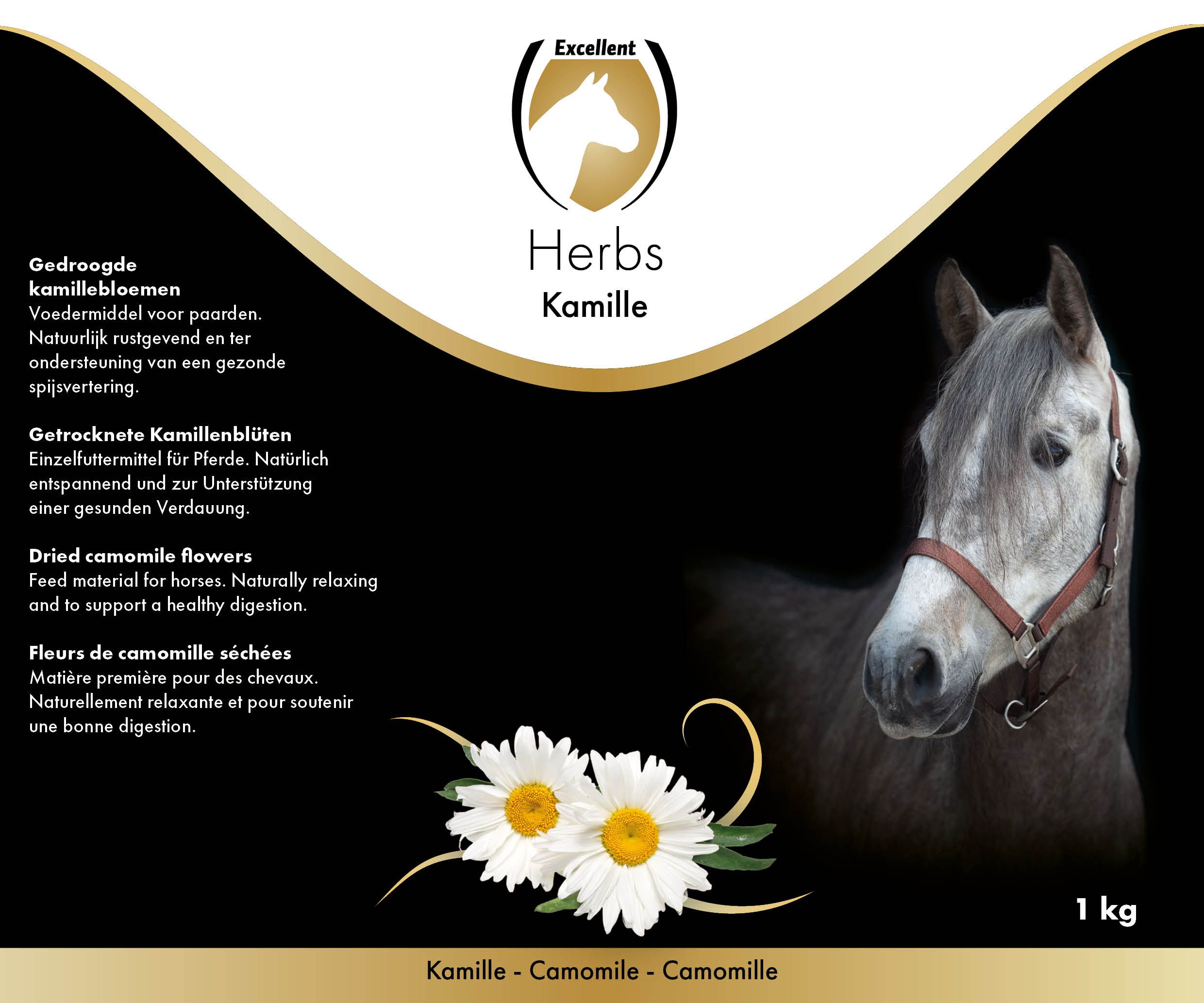хранителна смес за коне с билки от лайка excellent horse 1 кг herb016 - снимка 3